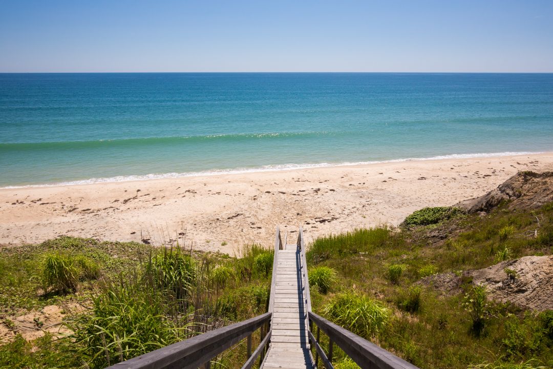 Marthas Vineyard Private Beach Boardwalk