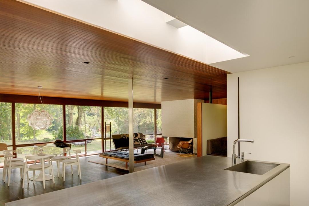 Richard Neutra Glen House Stamford Kitchen Living Space