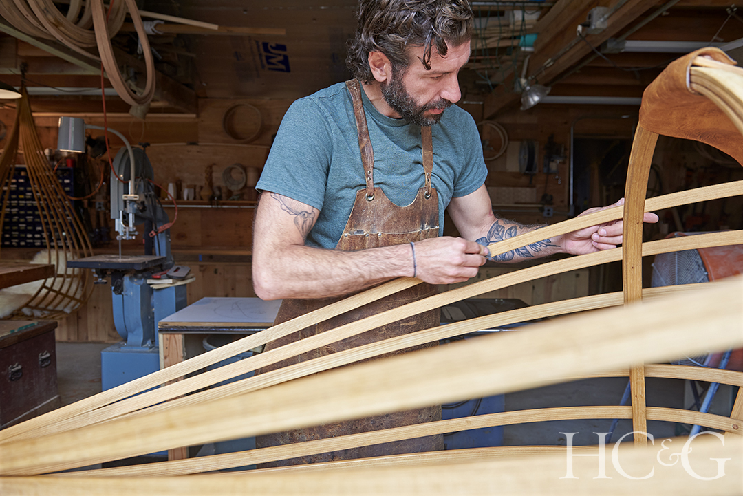 Michael Javidi Assembling Hickory On Chair