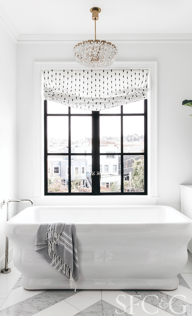 San Francisco Home Tour Designer Lauren Nelson Architect Stephen Sutro Master Bathroom