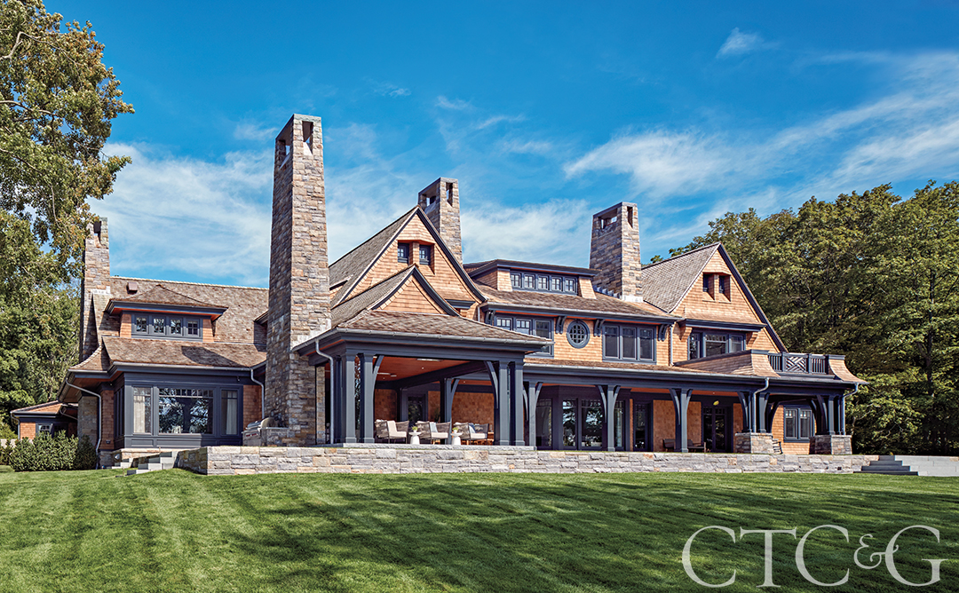 Tour Shingle Style Home Ultra Sleek Interiors Exterior B