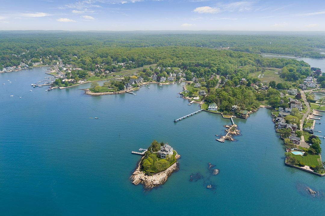 Live On Island Time Off The Coast Of Connecticut With These Luxe Listings Wheeler Island Aerial Longview