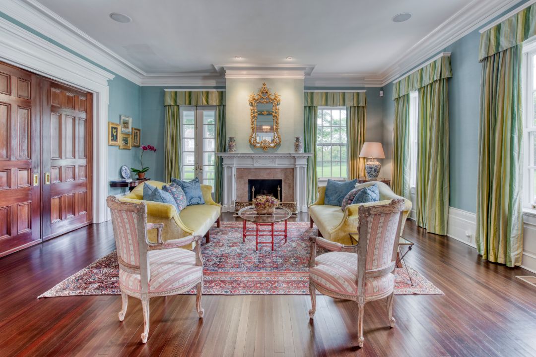 Quogue Hamptons Historic Estate Living Room