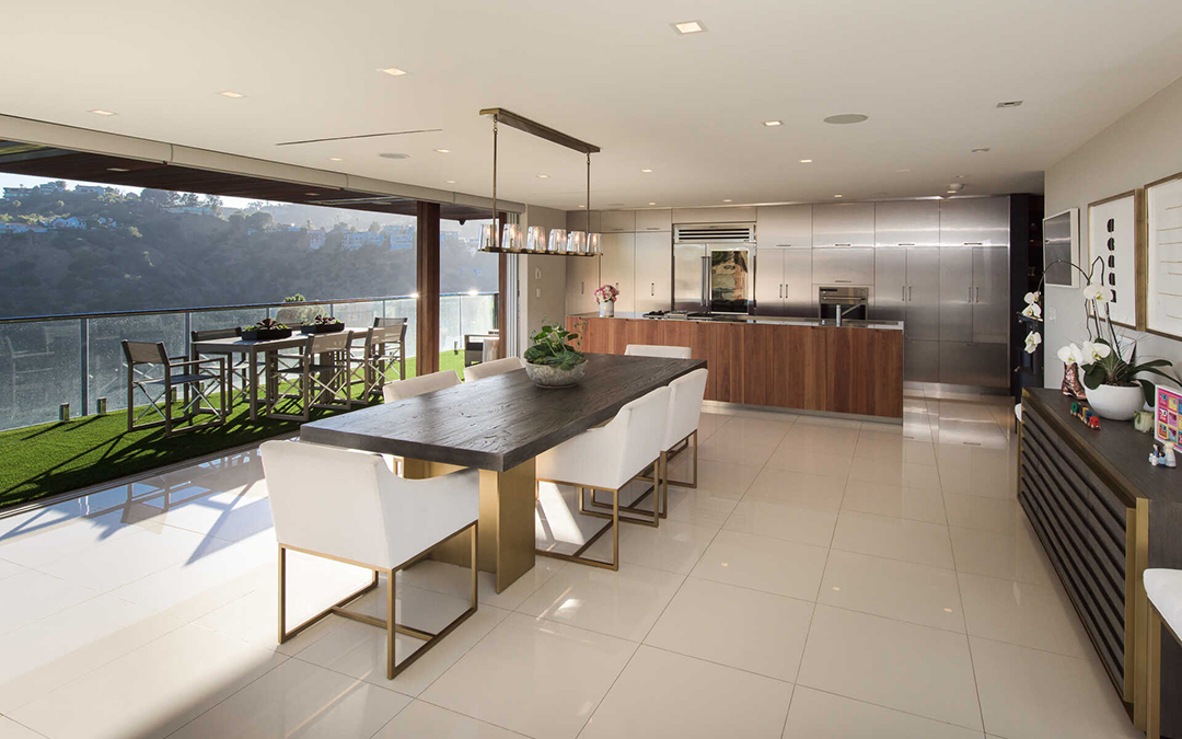 Teddi Mellencamp Of Rhobh Lists Hollywood Hills Modern With Panoramic Views Dining Kitchen