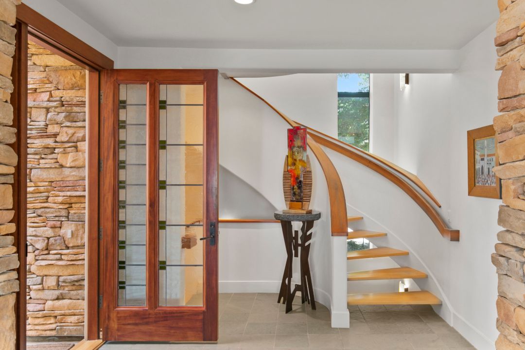 Fallingwater Frank Lloyd Wright Inspired Carmel Ca Foyer