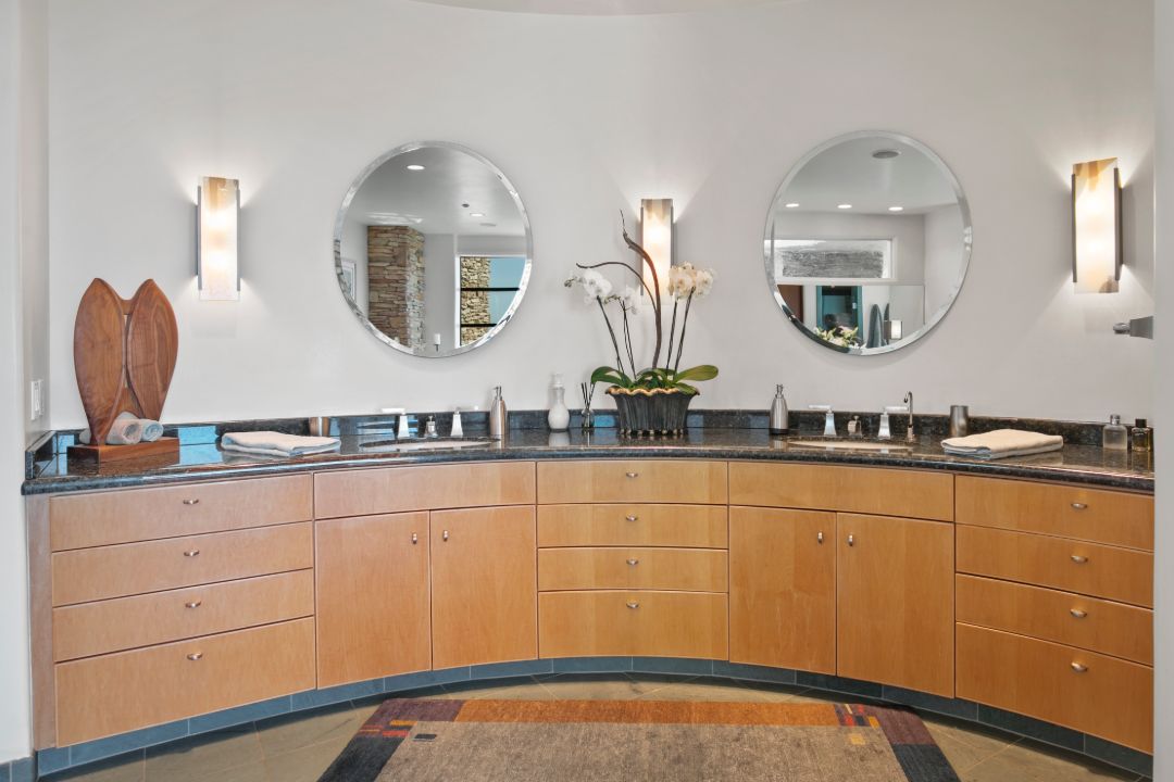 Fallingwater Frank Lloyd Wright Inspired Carmel Ca Bathroom II