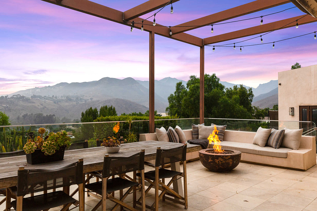 Hemsworth Brothers List Chic Malibu Retreat Where Outdoor Living Reigns Deck Evening