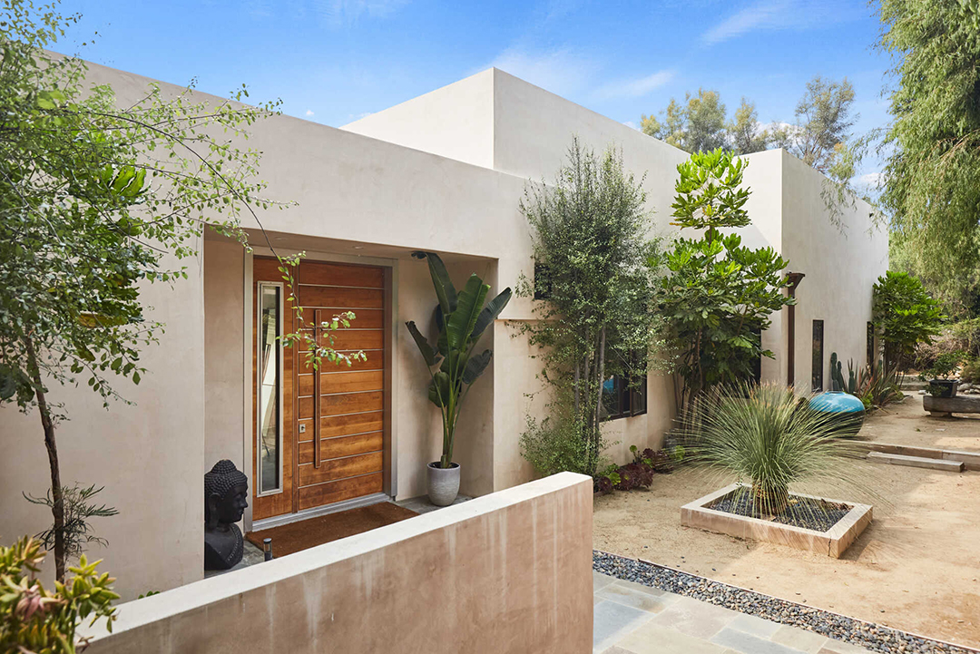 Hemsworth Brothers List Chic Malibu Retreat Where Outdoor Living Reigns Front Entrance