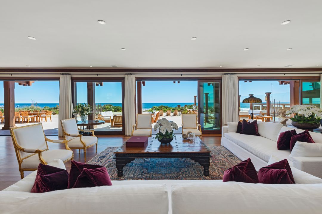 Pierce Brosnan Malibu Compound Living Room