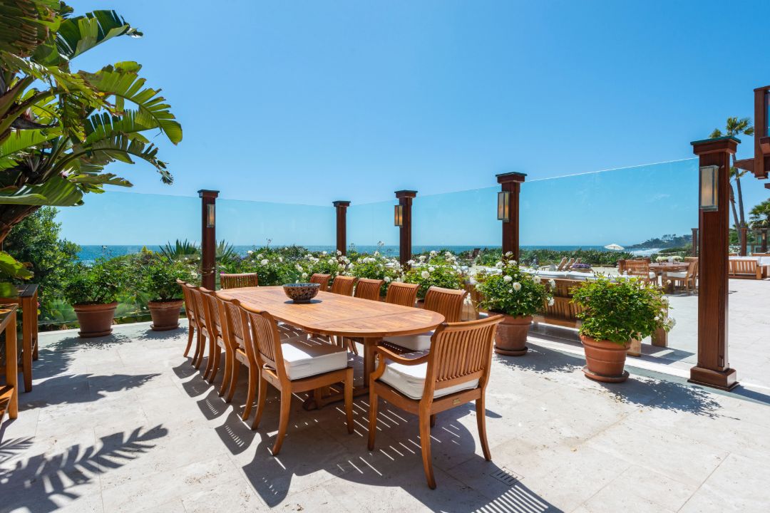 Pierce Brosnan Malibu Compound Outdoor Dining