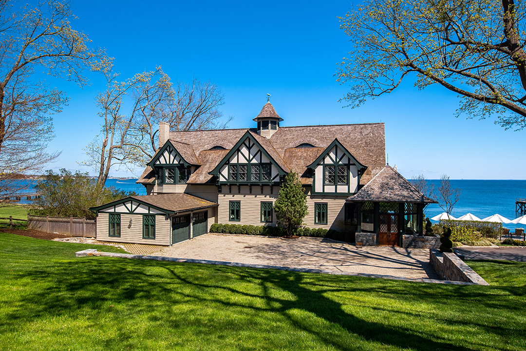 Actor Christopher Plummers Former Darien Tudor With A Private Beach Seeks 11m Exterior B