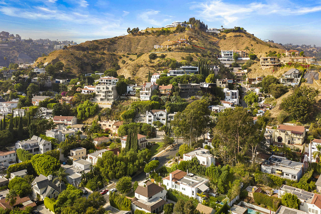 Horror Movie Director Lists Charming Hollywood Hills Home Aerial