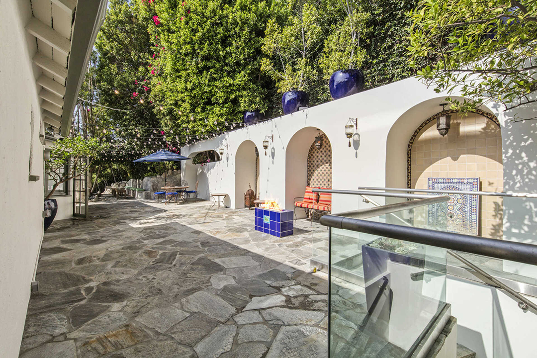 Horror Movie Director Lists Charming Hollywood Hills Home Courtyard