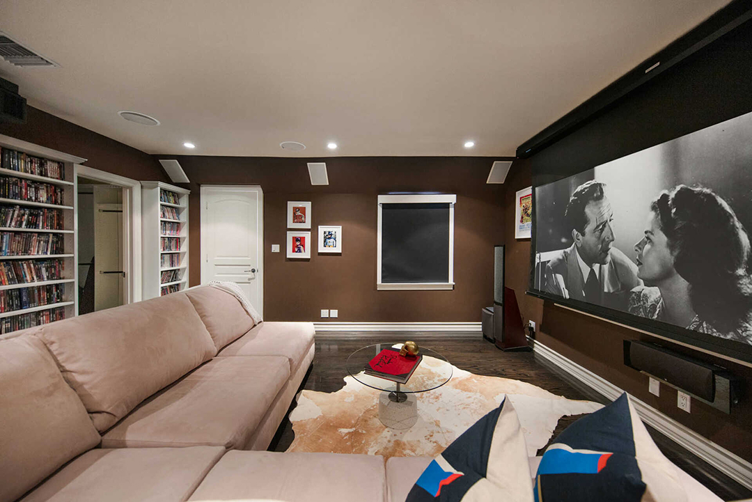 Horror Movie Director Lists Charming Hollywood Hills Home Media Room