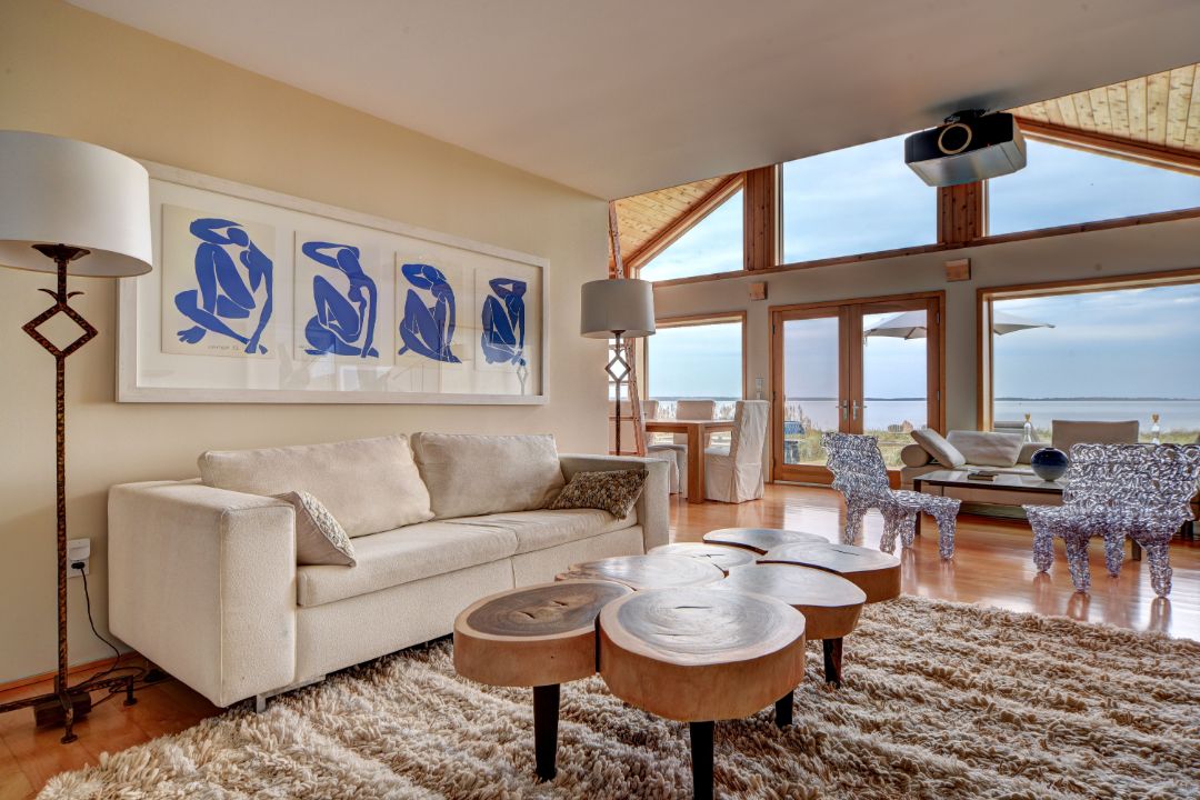 Kim Cattrall East Hampton Living Room