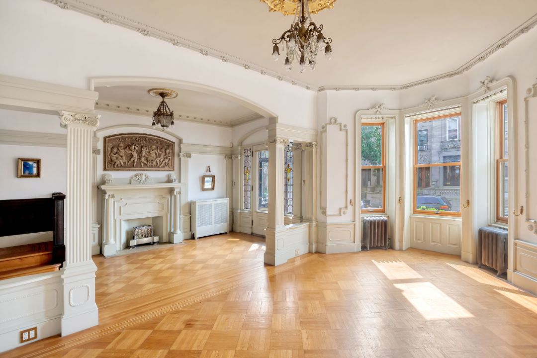 Pre War Prospect Park Brooklyn Townhouse Front Room