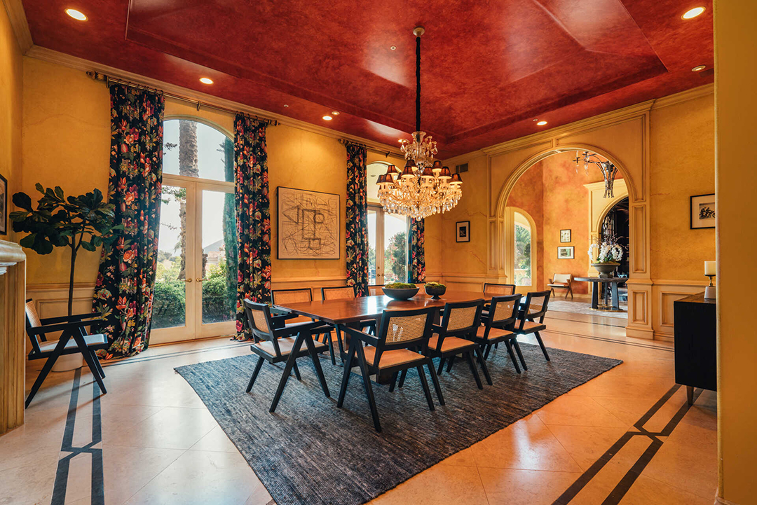Rockstar Nikki Sixx Lists Bold Yet Serene Mediterranean Mansion For 5 6m Dining Room