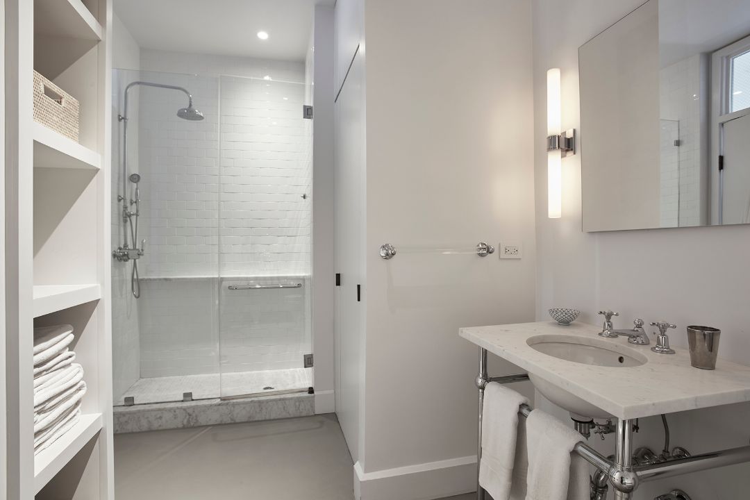 Alan Rickman West Village Condo Bathroom Shower
