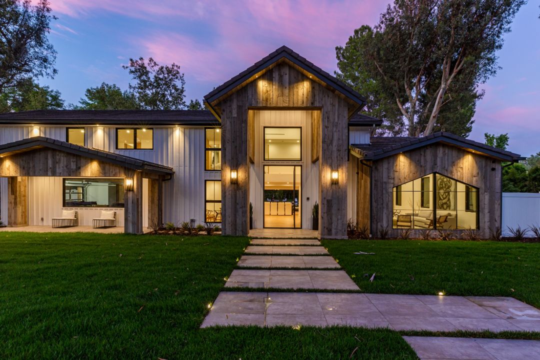 Scott Disick Hidden Hills Farmhouse Front