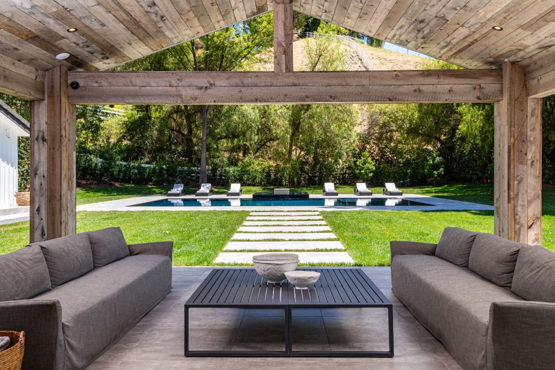 Scott Disick Hidden Hills Farmhouse Outdoor Living