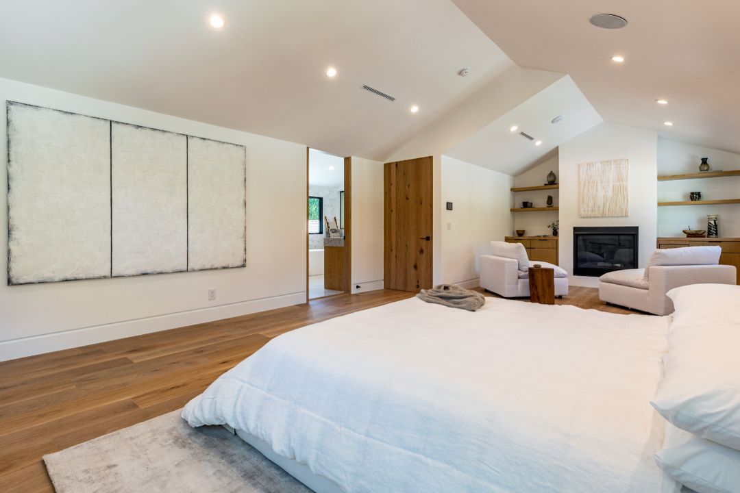 Scott Disick Hidden Hills Farmhouse Master Bedroom