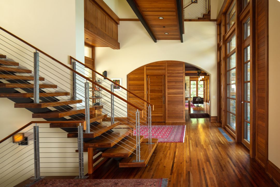 Washington Connecticut Modern Lakehouse Foyer