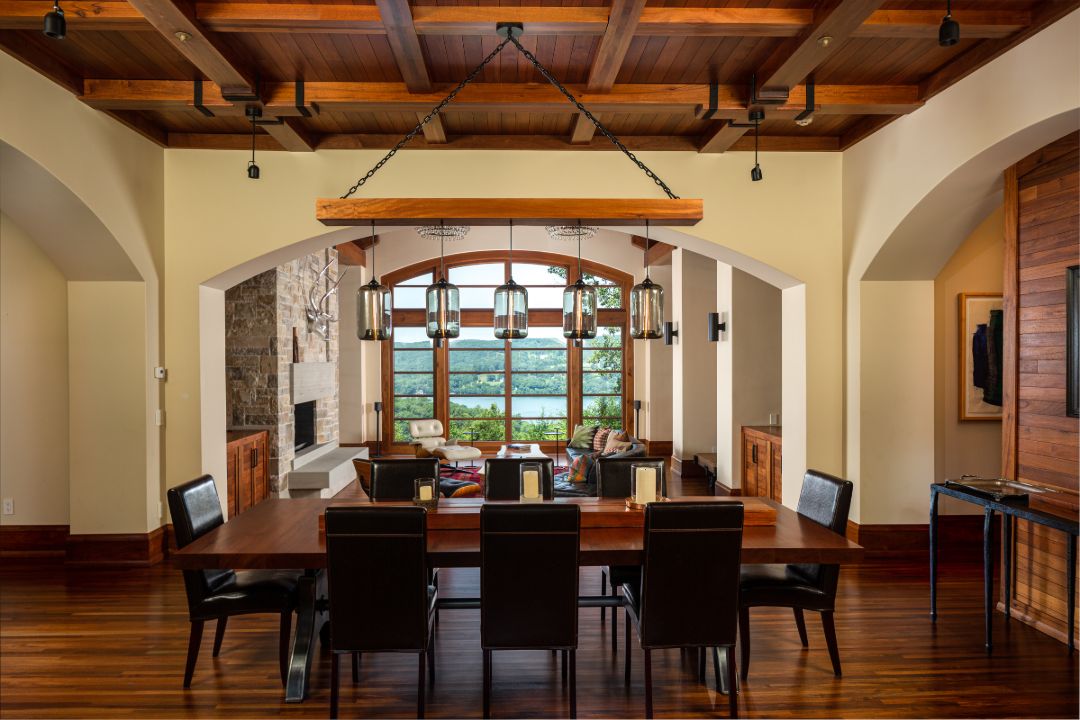 Washington Connecticut Modern Lakehouse Dining Room