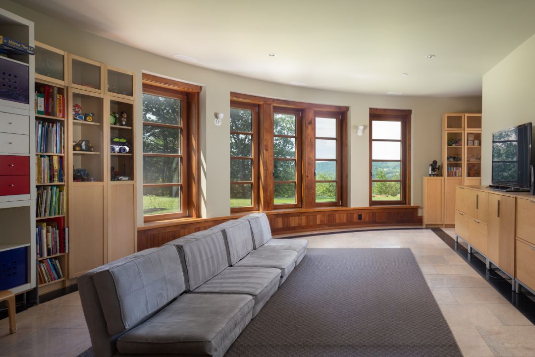 Washington Connecticut Modern Lakehouse Media Room