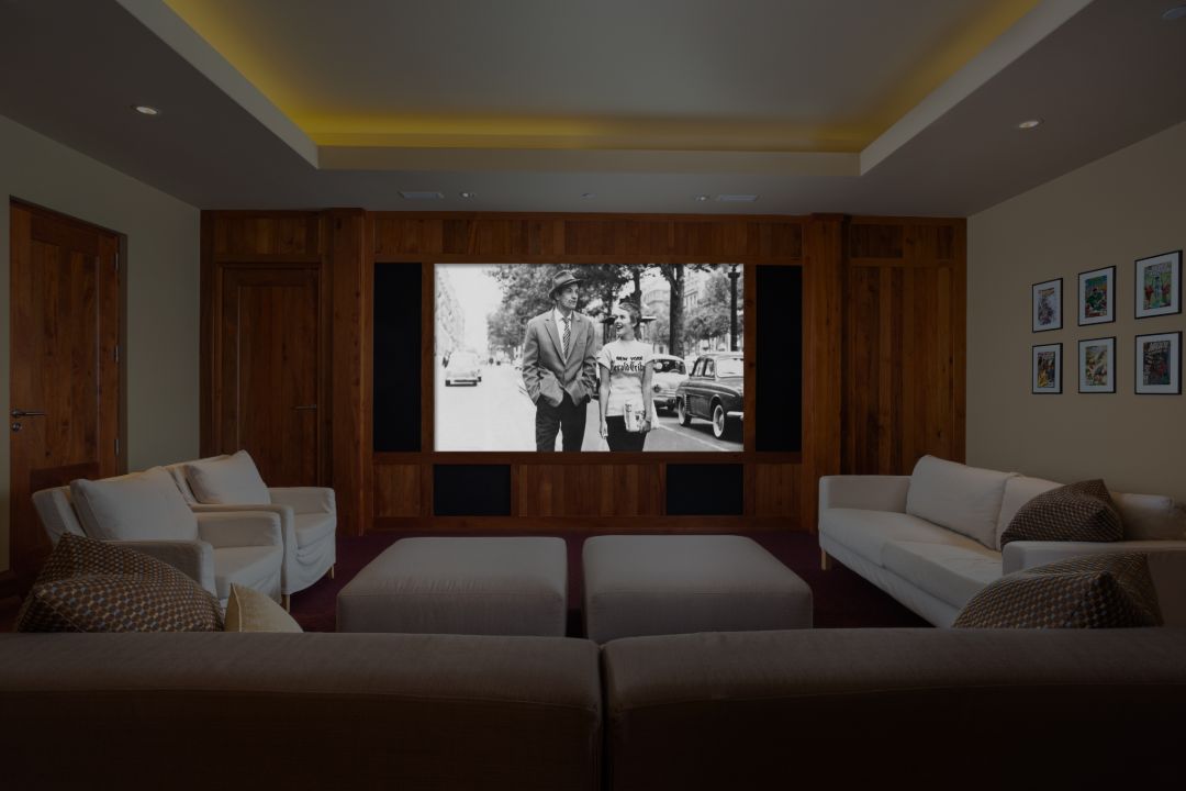 Washington Connecticut Modern Lakehouse Home Theater