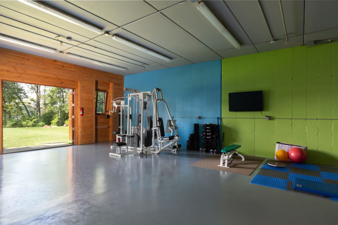 Washington Connecticut Modern Lakehouse Home Gym