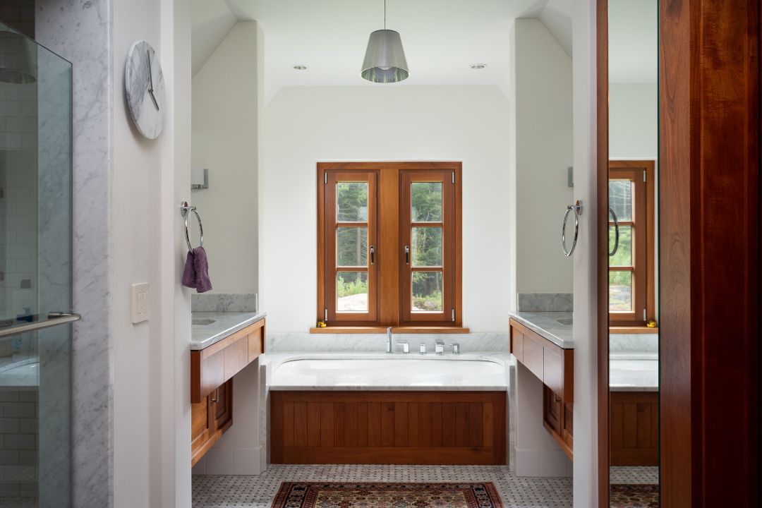 Washington Connecticut Modern Lakehouse Bathroom