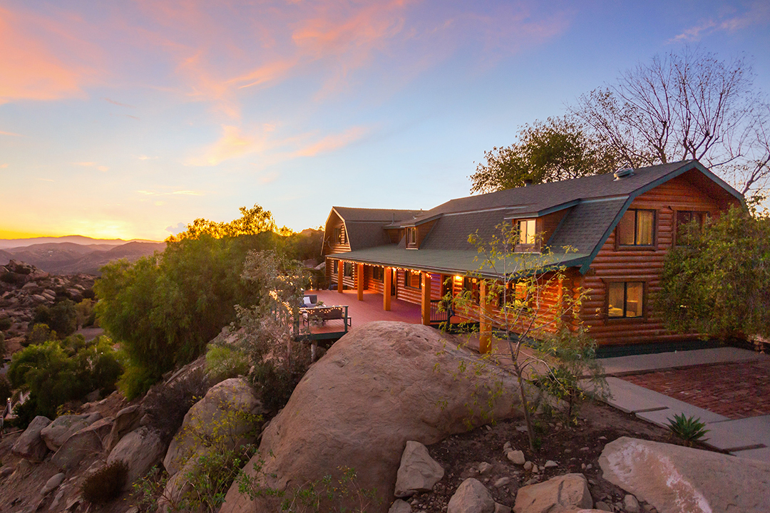 Renowned Music Producer Lists Luxurious Log Cabin in California