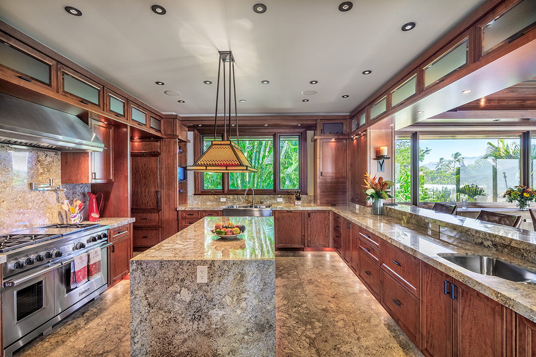 Explore A 27 8m Hawaii Utopia With Spectacular Views Kitchen