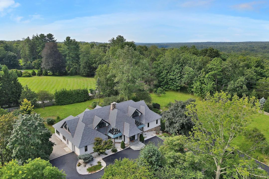 New Canaan Ct Modern Aerial