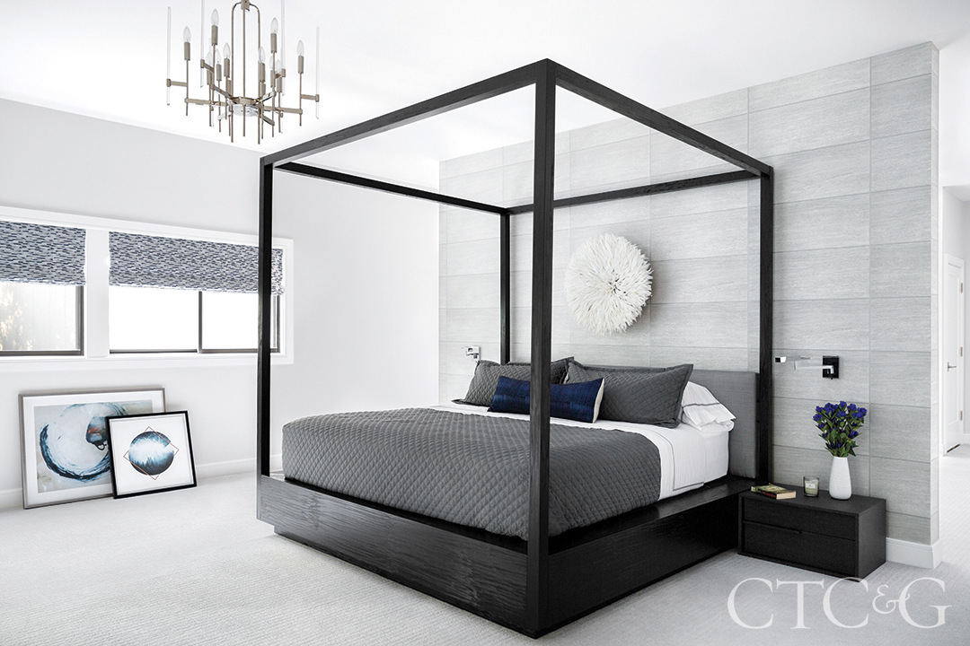 Blue And Black Bedroom