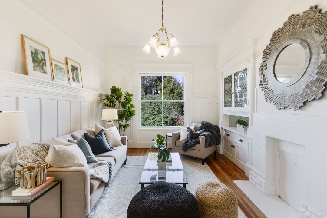 Cole Valley San Francisco Victorian Living Room