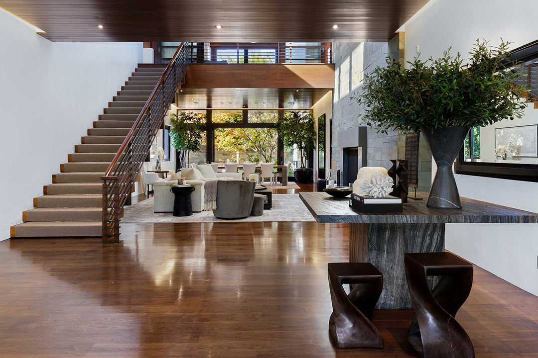Matt Damons Contemporary Pacific Palisades Mansion Lists For 21m Foyer