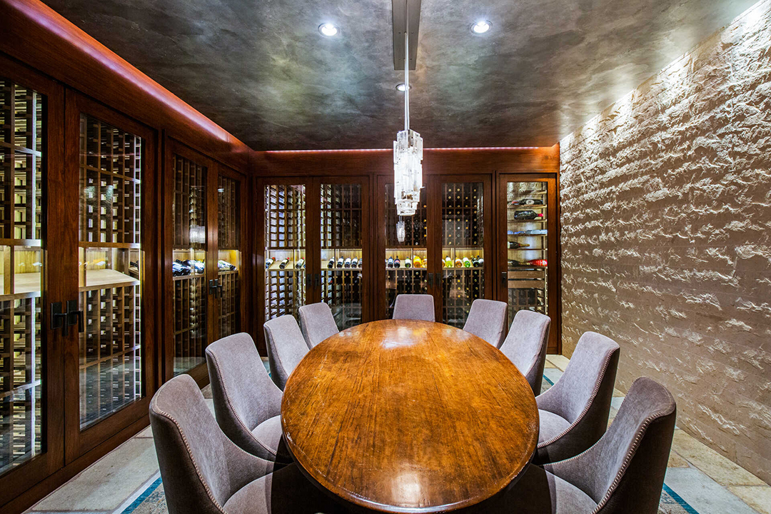 Matt Damons Contemporary Pacific Palisades Mansion Lists For 21m Wine Room