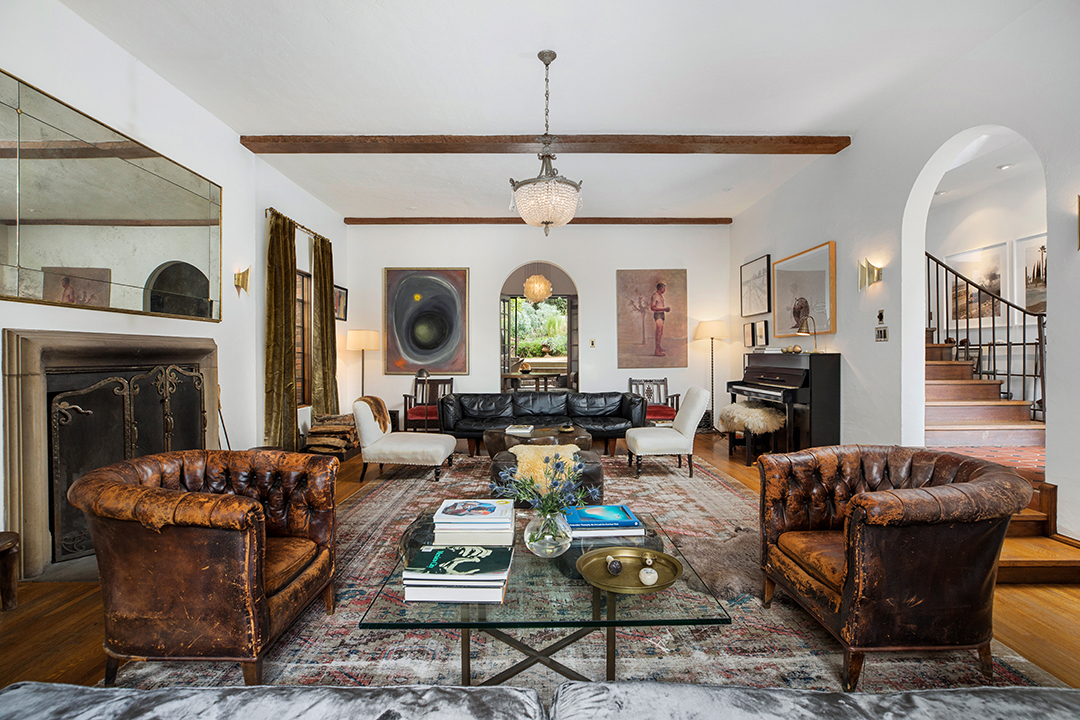 Actor Walton Goggins Lists Cherished Circa 1927 La Home Living Room
