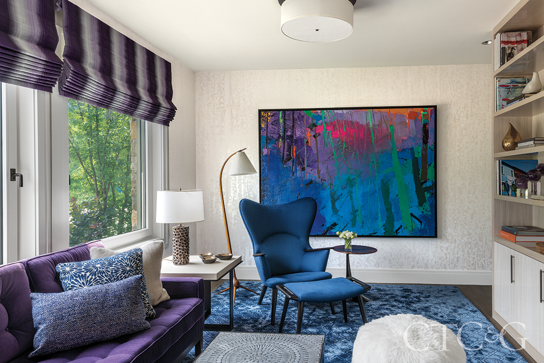Blue And Purple Living Room