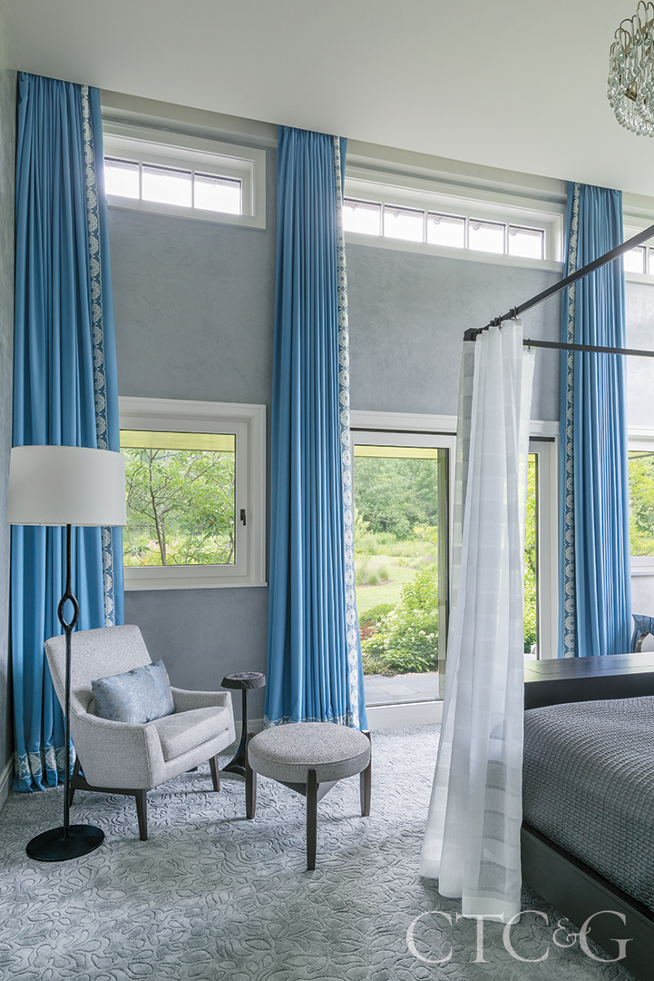 Blue Drapes In Mater Bedroom