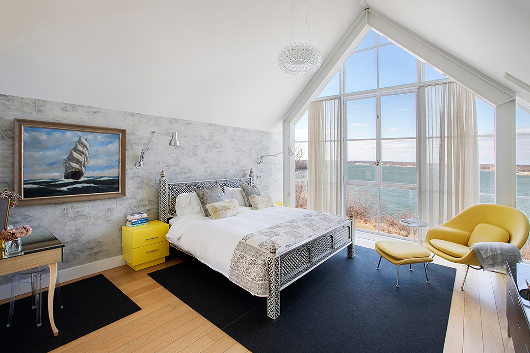 Ceo Of Knoll Lists Waterfront Architectural Stunner On Shelter Island Bedroom C