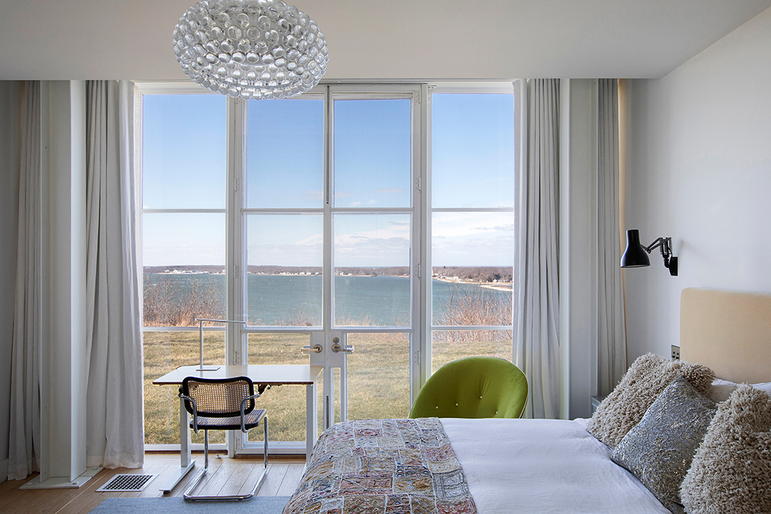 Ceo Of Knoll Lists Waterfront Architectural Stunner On Shelter Island Bedroom E