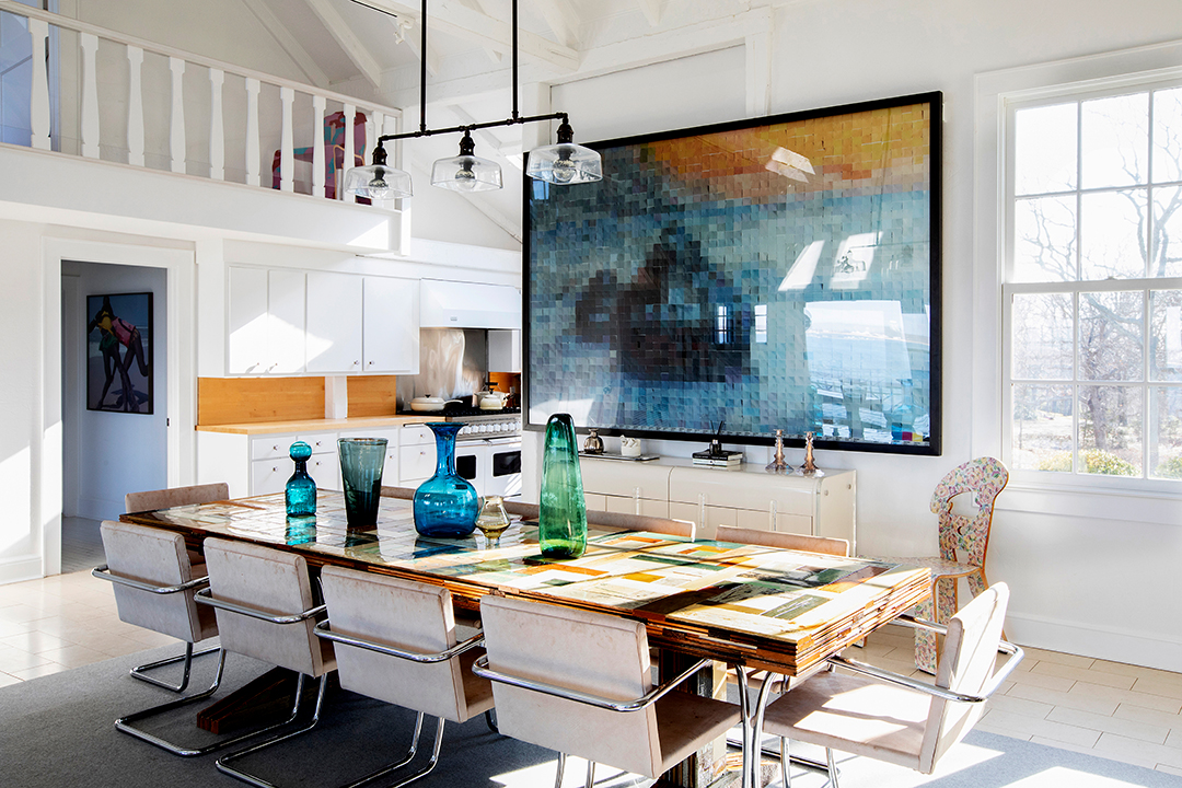 Ceo Of Knoll Lists Waterfront Architectural Stunner On Shelter Island Dining Room C