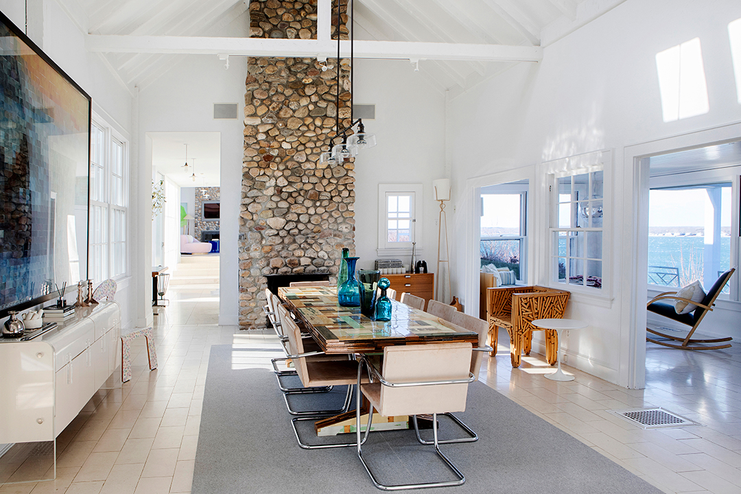 Ceo Of Knoll Lists Waterfront Architectural Stunner On Shelter Island Dining Room