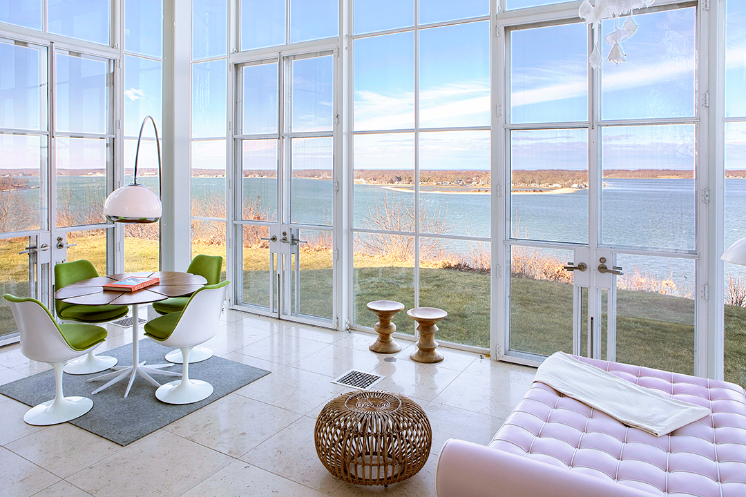 Ceo Of Knoll Lists Waterfront Architectural Stunner On Shelter Island Glass View