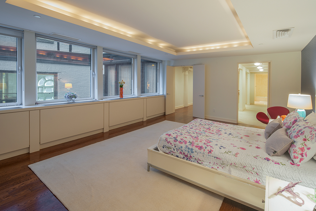 Keith Haring Mural Tribeca Loft Bedroom