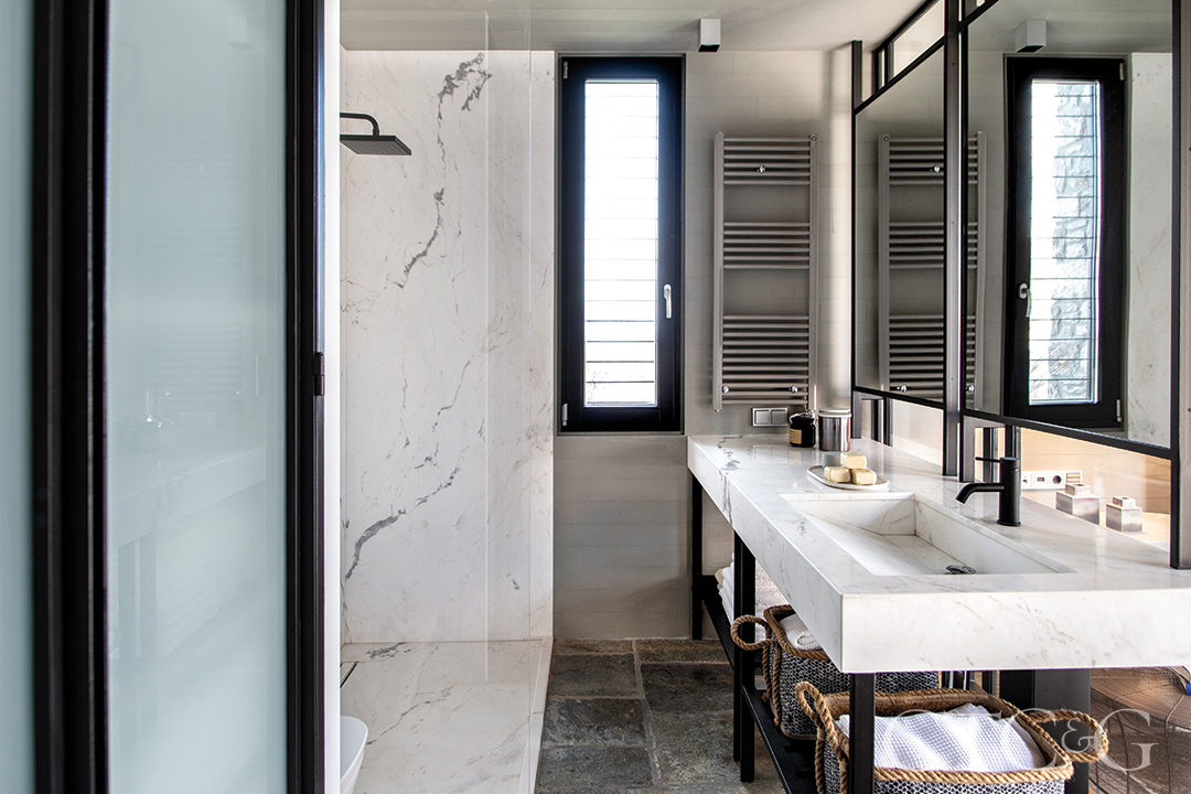 White Quartz Bathroom