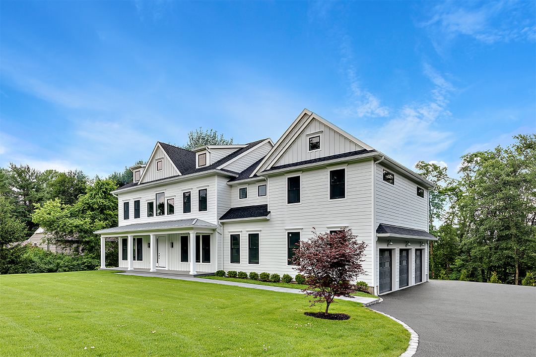 Traditional white home exterior