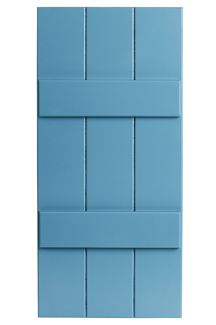 Blue House Shutters